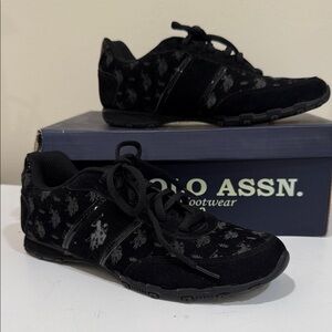 U.S. Polo Assn. Women's Black Sneakers with the Polo Logo (sz 7.5)